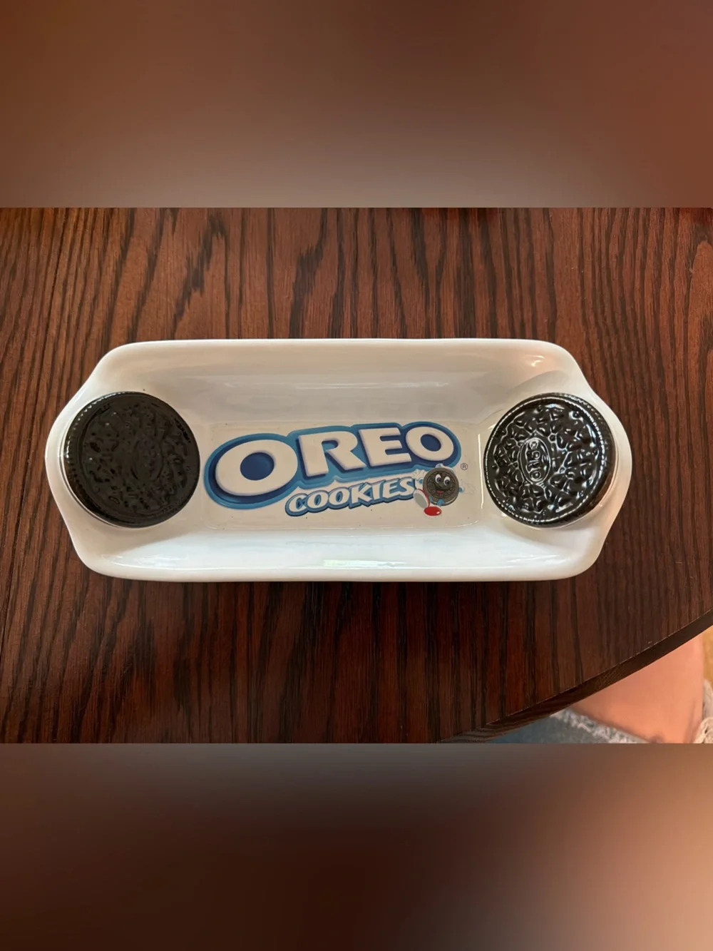 OREO Cookie Serve Tray in White with Blue Logo